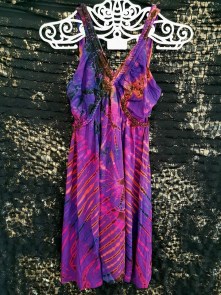 Batik Kleid lila